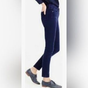 J crew navy velvet toothpick pants- size 27